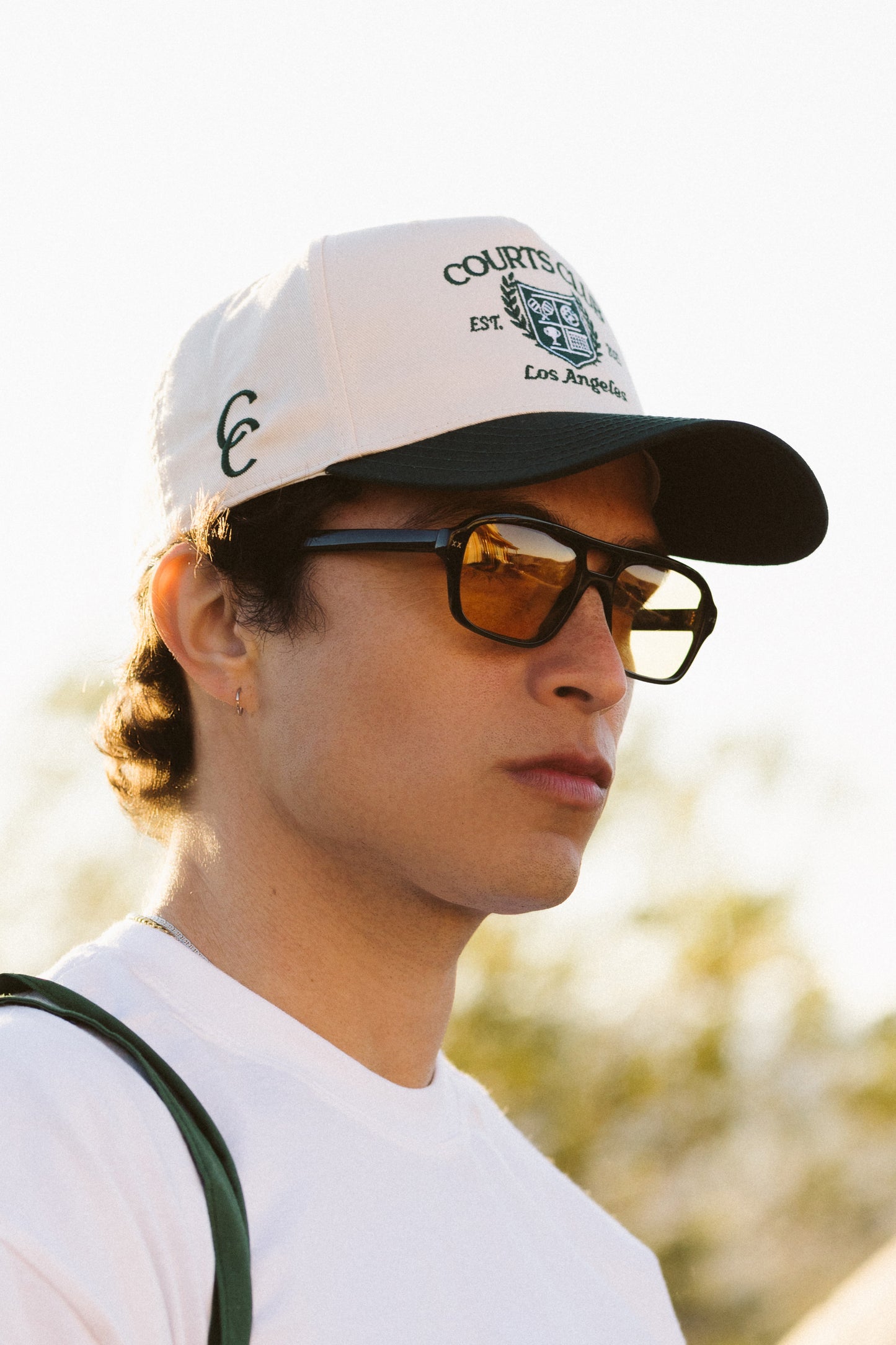 Collegiate Crest 5 Panel (beige & green)