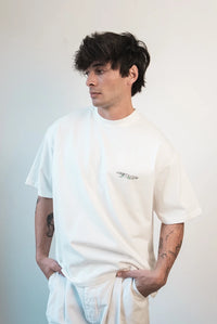 Script Tee (white)