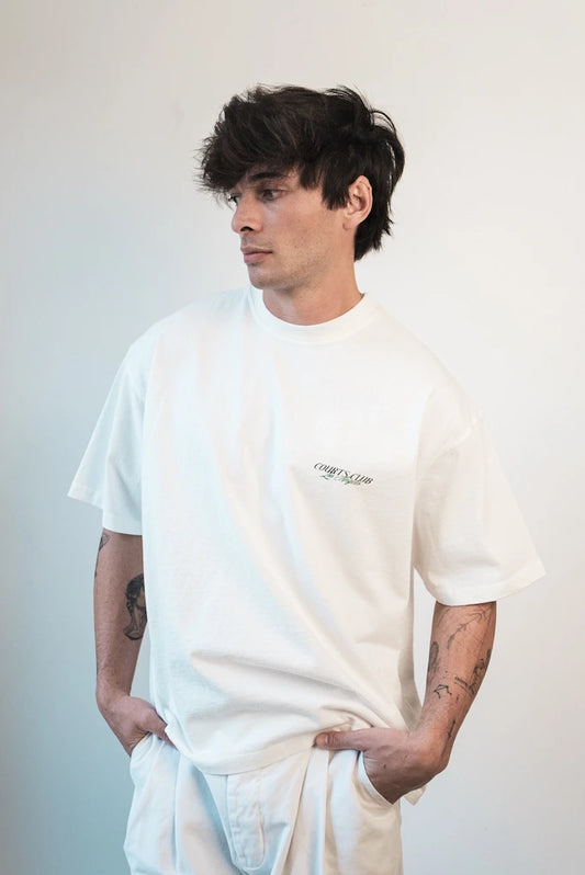 Script Tee (white)